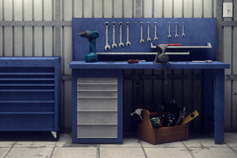 établi d'atelier