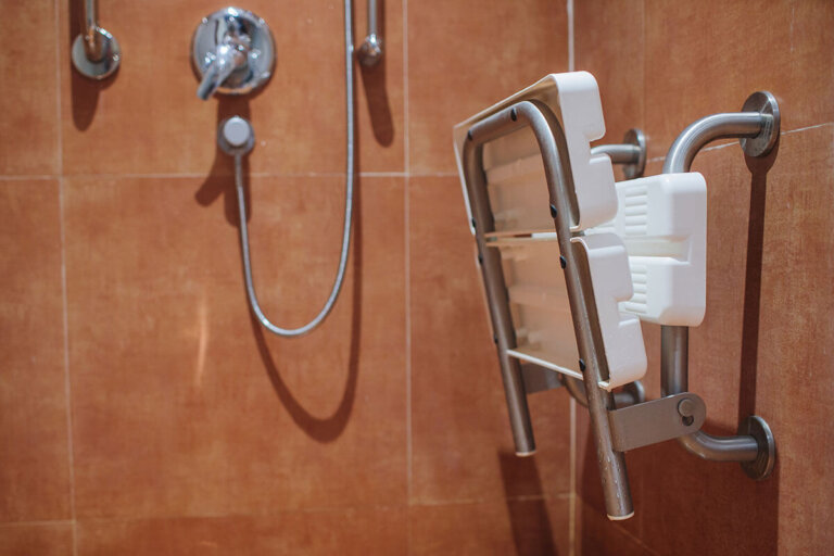 siège de douche rabattable